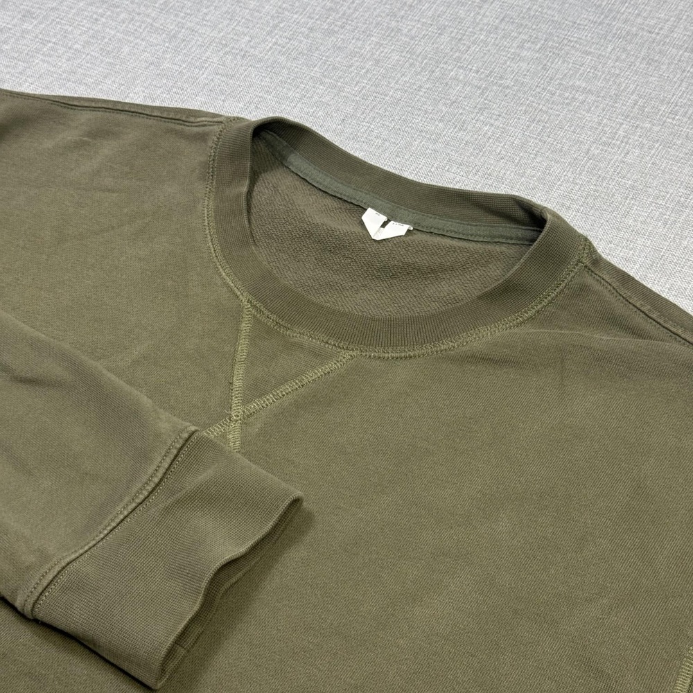 ARKET Sweatshirt Pullover Mens XL Green Crew Neck Fleece Casual Long Sleeve